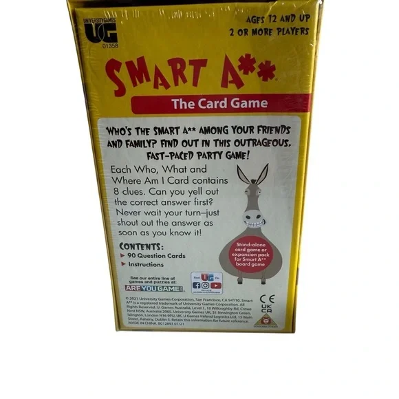Brand New Sealed University Games Smart A** A Trivia Card Game 2 Or More Players - Picture 3 of 7